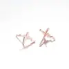 PVD Coated 18K Gold Real Gold Plated Geometric 304 Stainless Steel Simple Style Waterproof Non Tarnish Ear Studs