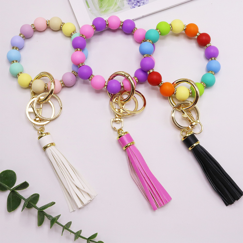 Wholesale Diamond-encrusted suower bracelet keychain
