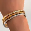 PVD Coated 18K Gold Plated Geometric 304 Stainless Steel IG Style Waterproof Non Tarnish 304 Stainless Steel Bracelets