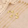 PVD Coated Real Gold Plated Letter Heart Shape 304 Stainless Steel Simple Style Waterproof Non Tarnish 304 Stainless Steel Bracelets