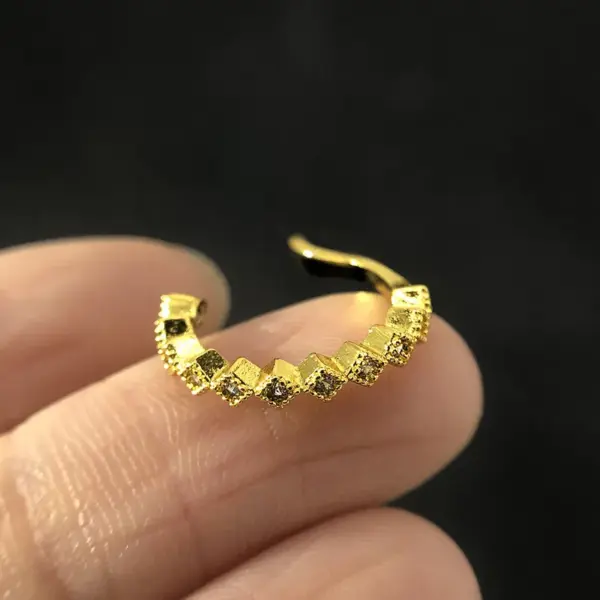 Wholesale 1 Piece Simple Style Solid Color Plating Inlay Copper Zircon Ear Cuffs
