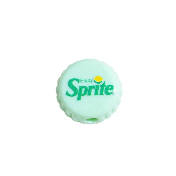 Wholesale 10pcs Soda Bottle Caps Coke Sprite and Other Perforated Bead