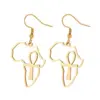 Wholesale Water Plating 18K Gold Plated Cross Map Stainless Steel Simple Style Earrings