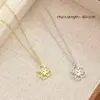 Ion Plating (IP) Real Gold Plated Flower 304 Stainless Steel Simple Style Waterproof Non Tarnish 304 Stainless Steel Pendant Necklace