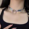 Wholesale Rivet Necklace Metal Punk Style Pendant Women's Simple Cold Style Hot Girl Choker Neck Chain Small Internet Celebrant Collar