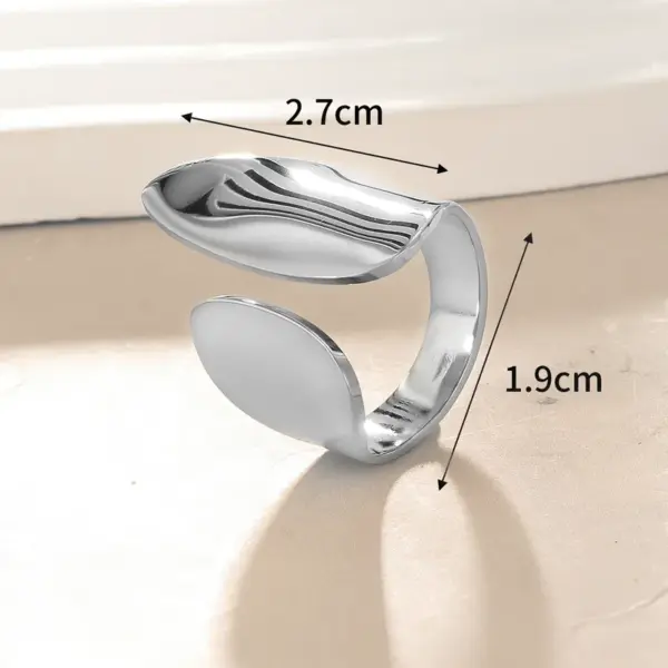 PVD Coated 14K Gold Plated Geometric 304 Stainless Steel Simple Style Commute Waterproof Non Tarnish Open Rings