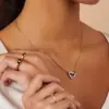 Wholesale Titanium Steel Gold Plated Simple Style Classic Style Plating Heart Shape Bracelets Necklace