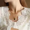 PVD Coated Real Gold Plated 18K Gold Geometric 304 Stainless Steel Fashion Waterproof Non Tarnish 304 Stainless Steel Necklace