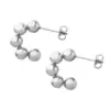 304 Stainless Steel C Shape PVD Coated 18K Gold Plated Real Gold Plated 18K Gold Casual Simple Style Waterproof Non Tarnish Plating Gold Sier Ear Studs