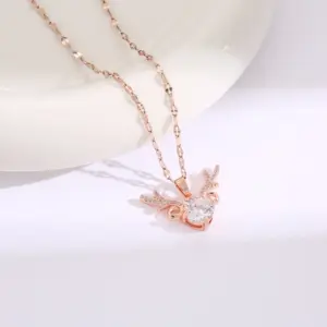 8152-Rose Gold White Zirconium