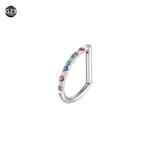 Silver Color Half Diamond / 1.2*10mm