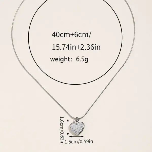 Wholesale PVD Coated Real Gold Plated Heart Shape 304 Stainless Steel Basic Retro Classic Style Waterproof Non Tarnish 304 Stainless Steel Pendant Necklace