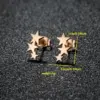 Ion Plating (IP) 18K Gold Real Gold Plated Star 304 Stainless Steel Cute Sweet Waterproof Non Tarnish Small Stud Earrings Ear Studs