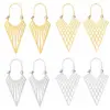 Wholesale PVD Coated Triangle Titanium Steel Exaggerated Waterproof Non Tarnish 304 Stainless Steel Earrings