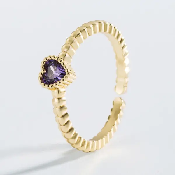 Fashion Heart Copper Artificial Gemstones In Bulk