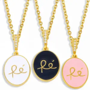 Wholesale Copper Plating Letter Necklace