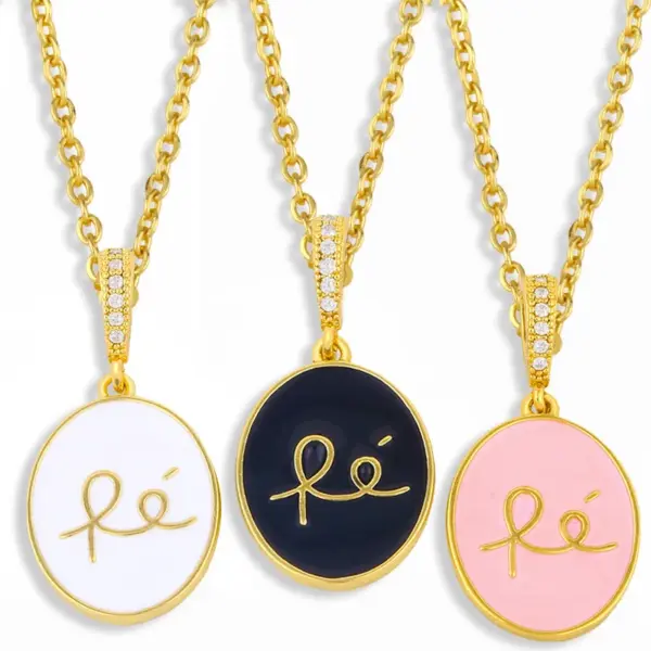 Wholesale Copper Plating Letter Necklace