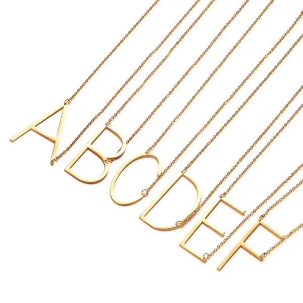 Stainless Steel Fashion Polishing Letter Necklace