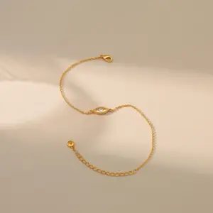 Wholesale Jewelry Casual Elegant Simple Style Geometric Copper Plating Anklet