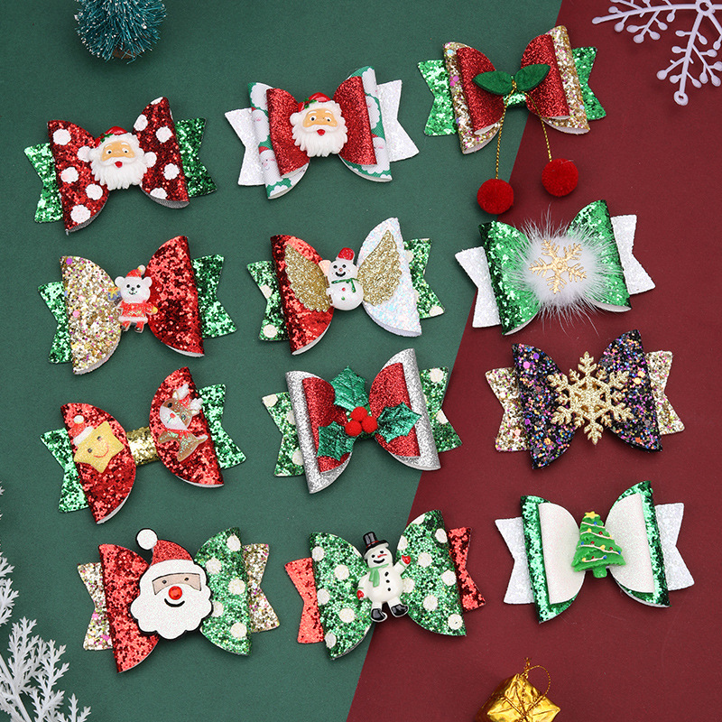 Wholesale Christmas Series Bow Hairpin