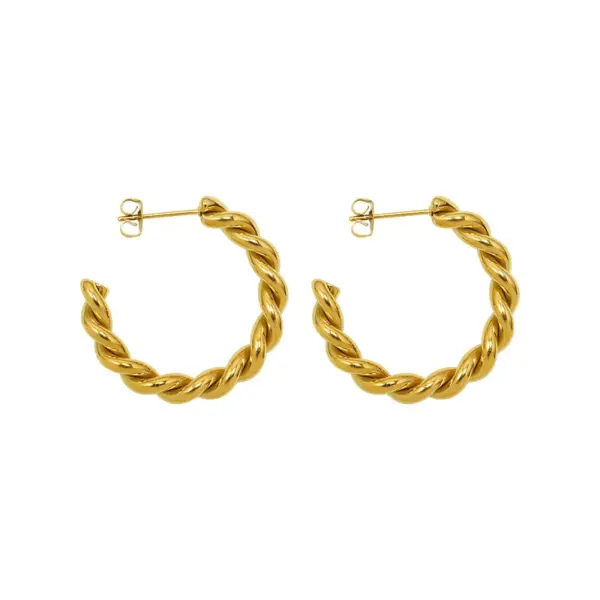 oly-ea94e78c1363ad5fc3ec1d36e855c24d Wholesale PVD Coated Real Gold Plated 18K Gold Printing 304 Stainless Steel Fashion Waterproof Non Tarnish Earrings