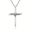 Wholesale Wish Popular Necklace European and American Titanium Steel Cross Necklace Classic Simple Versatile Stainless Steel Nail Pendant Batch