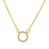 Fashion Circle Copper Necklace Inlay Zircon Copper Necklaces