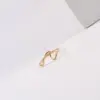 Simple Style Solid Color Titanium Steel Plating 18k Gold Plated Rings