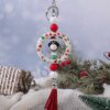 Wholesale Christmas Decoration DIY Beaded Circle Silicone Keychain Bag
