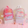 oly-eaa2e0ea9c1cb49b239037cc03fbe6a1 Wholesale Transparent Kidsren's Backpack Girl Heart Laser Travel Waterproof Leisure Bag