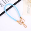 Wholesale Hot New 6mm Leather Rope Keychain Pendant Fashion All-match Leather Rope Short Wrist Rope Mobile Phone Hanging Chain