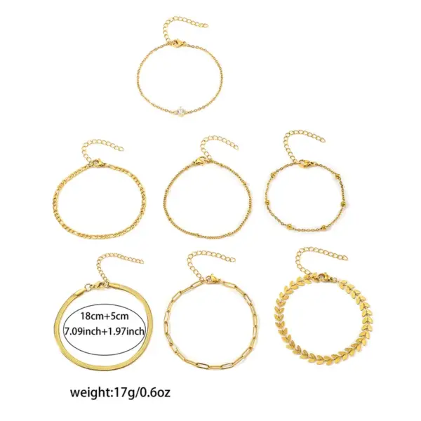 Wholesale Basic Simple Style Geometric 304 Stainless Steel Cable Chain Snake Chain Chain Bracelet In Bulk