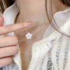 Wholesale Jewelry Casual Elegant Simple Style Flower 304 Stainless Steel Plating Jewelry Set Cable Chain