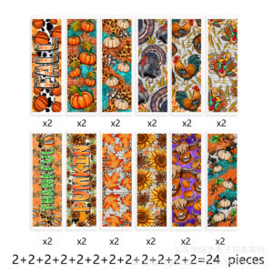 Thanksgiving series transparent crystal label pen sticker waterproof sticker set (24 pieces/set)-10