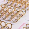 303 Stainless Steel Circle Electroplating No Inlaid Golden Plated Simple Style Plating Gold Earrings