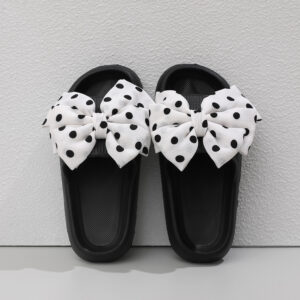 4.0 white-white polka dot bow-white / 36-37