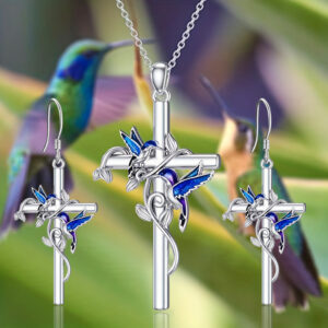 Wholesale Cross and bird pendant necklace