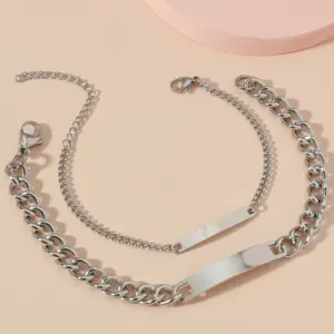 Simple Style Geometric Titanium Steel No Inlaid Bracelets In Bulk