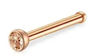 Straight Rod Gold Champagne Diamond