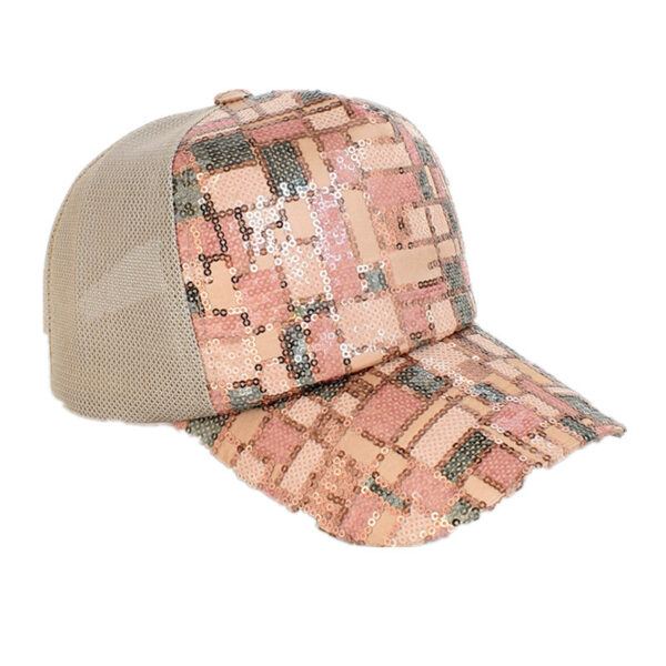 Wholesale Spring and summer new hat women sequins breathable mesh cap people baseball cap small fresh fashion sunshade sunscreen cap tide