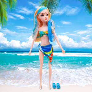 12 joint body + blue and yellow baby head + swimsuit send random color swimming ring a shoe