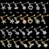Wholesale Stainless Steel Zircon Star Waterproof Non Tarnish Surgical Steel Elegant Ear Studs For Women'S