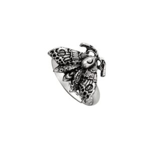Death moth-crescent moth ring