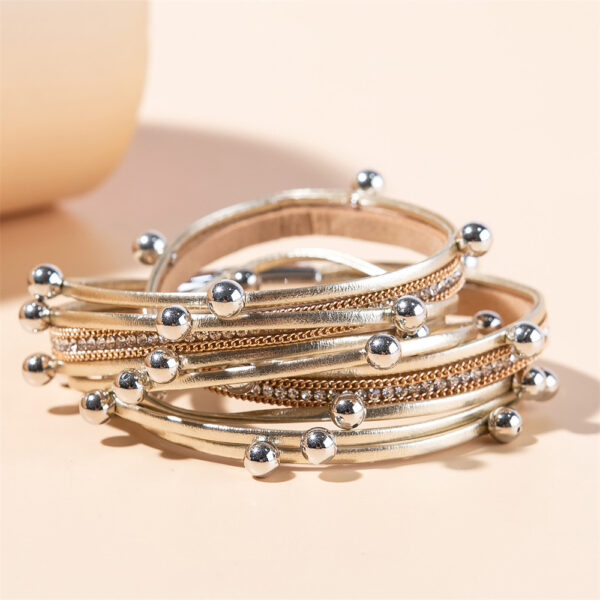 Wholesale Sweet Cool Rivet Leather Bracelet