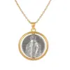 Double-Sided Jesus Portrait Titanium Steel Necklace Luxury Personality Beach-Style Clavicle Accessory Unisex Round Design