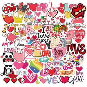 Wholesale 50PCS/PACK Valentine's Day stickers pink love stickers