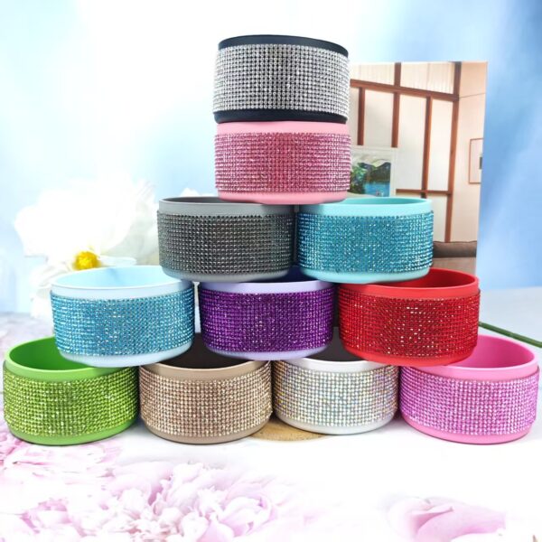 oly-eb115dd0e1a6a4fc003cd38b7ec3868c Wholesale Sparkling Diamond Silicone Cup Sleeve