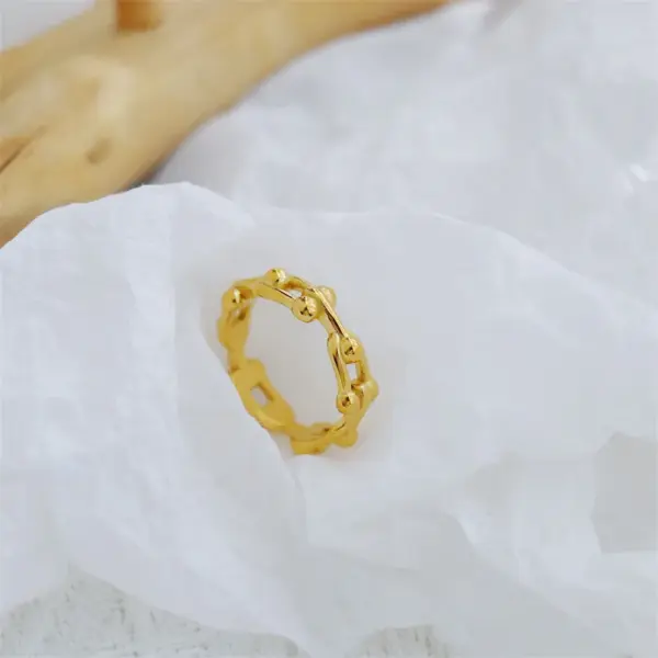 Wholesale Titanium Steel Simple Style Classic Style Solid Color Rings
