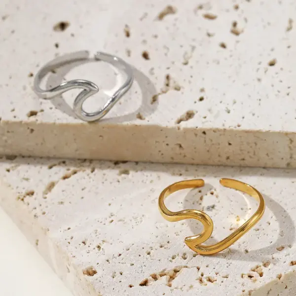 Wholesale Jewelry Simple Style Geometric 304 Stainless Steel Plating Stainless Steel Rings