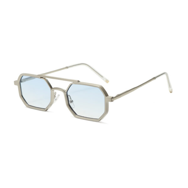 Wholesale Double Beam Metal Frame Sunglasses Fashion Retro Polygon Mirror Classic All-match Punk Series Distinctive Sunglasses